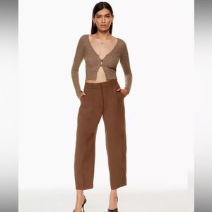 New Aritzia Wilfred Carrot Pants Taupe
